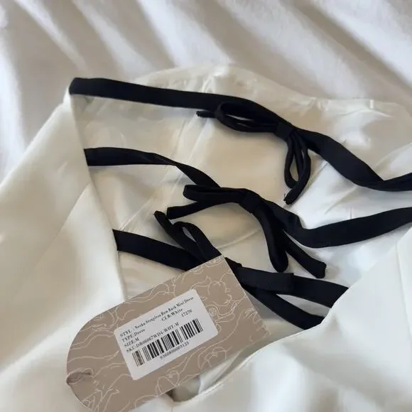 NWT Meshki Neeka Strapless Bow Back Mini Dress White Size M Formal - Picture 3 of 6